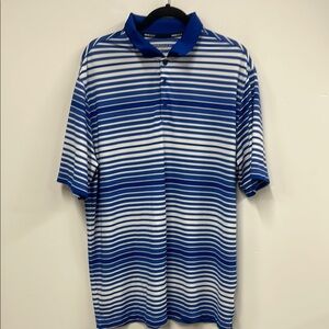 Nike Golf Blue and White Gradient Polo Shirt XL